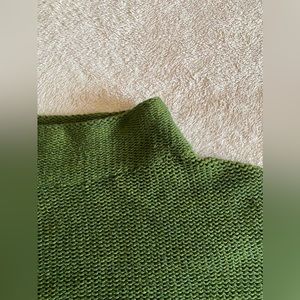 Mock-neck Olive Sweater